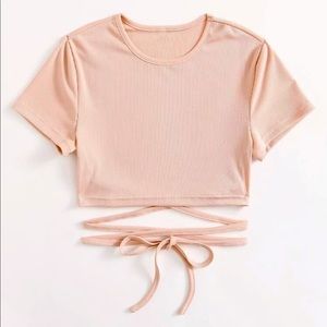 Peach crop top